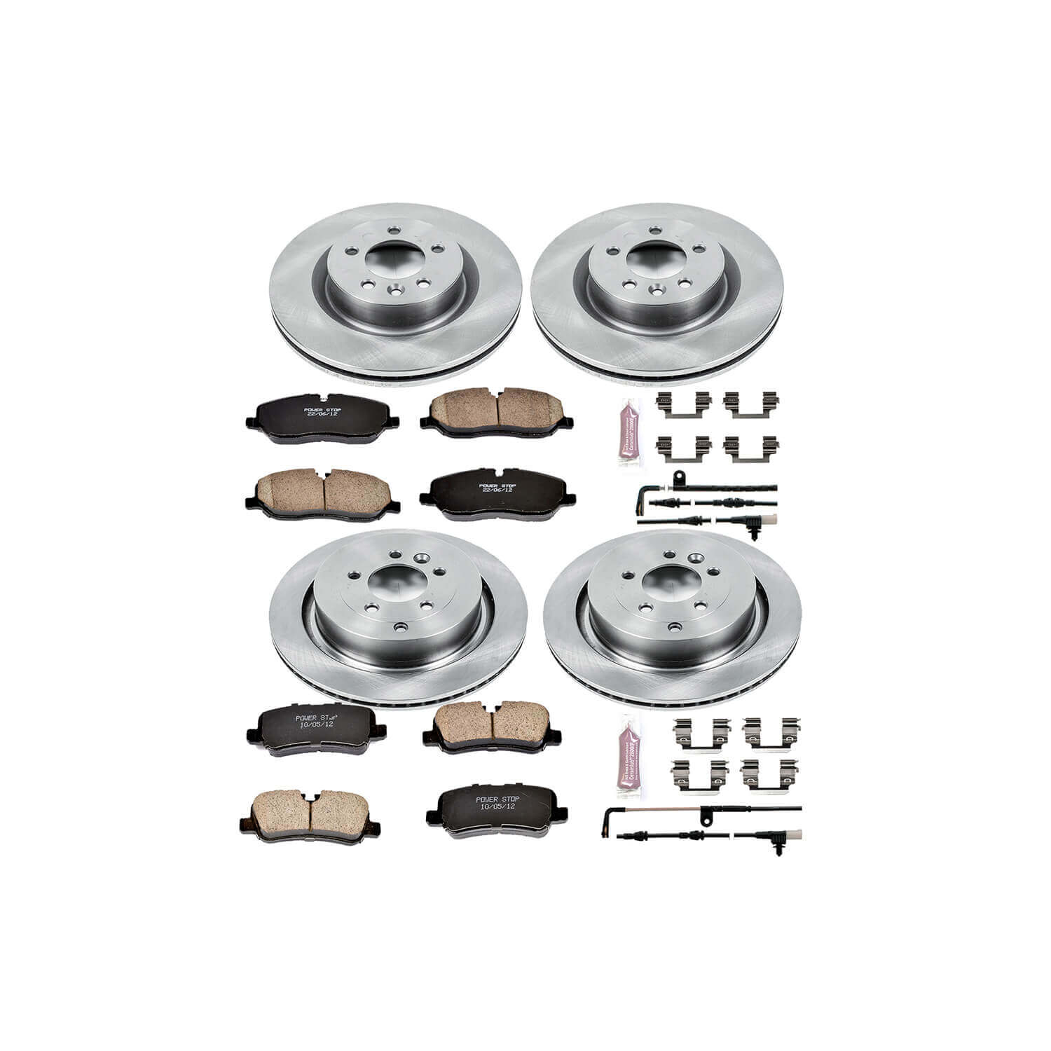Power Stop KOE6048 Autospecialty - 1-Click Daily Driver Brake Kits (Front And Rear) for 2006-2009 Land Rover Range Rover Sport product image