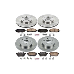 Power Stop KOE6076 Autospecialty - 1-Click Daily Driver Brake Kits (Front And Rear) for 2011-2016 Scion Tc product image