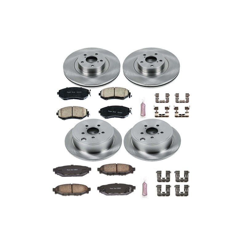 Power Stop KOE6083 Autospecialty - 1-Click Daily Driver Brake Kits (Front And Rear) for 2011-2014 Subaru Forester product image