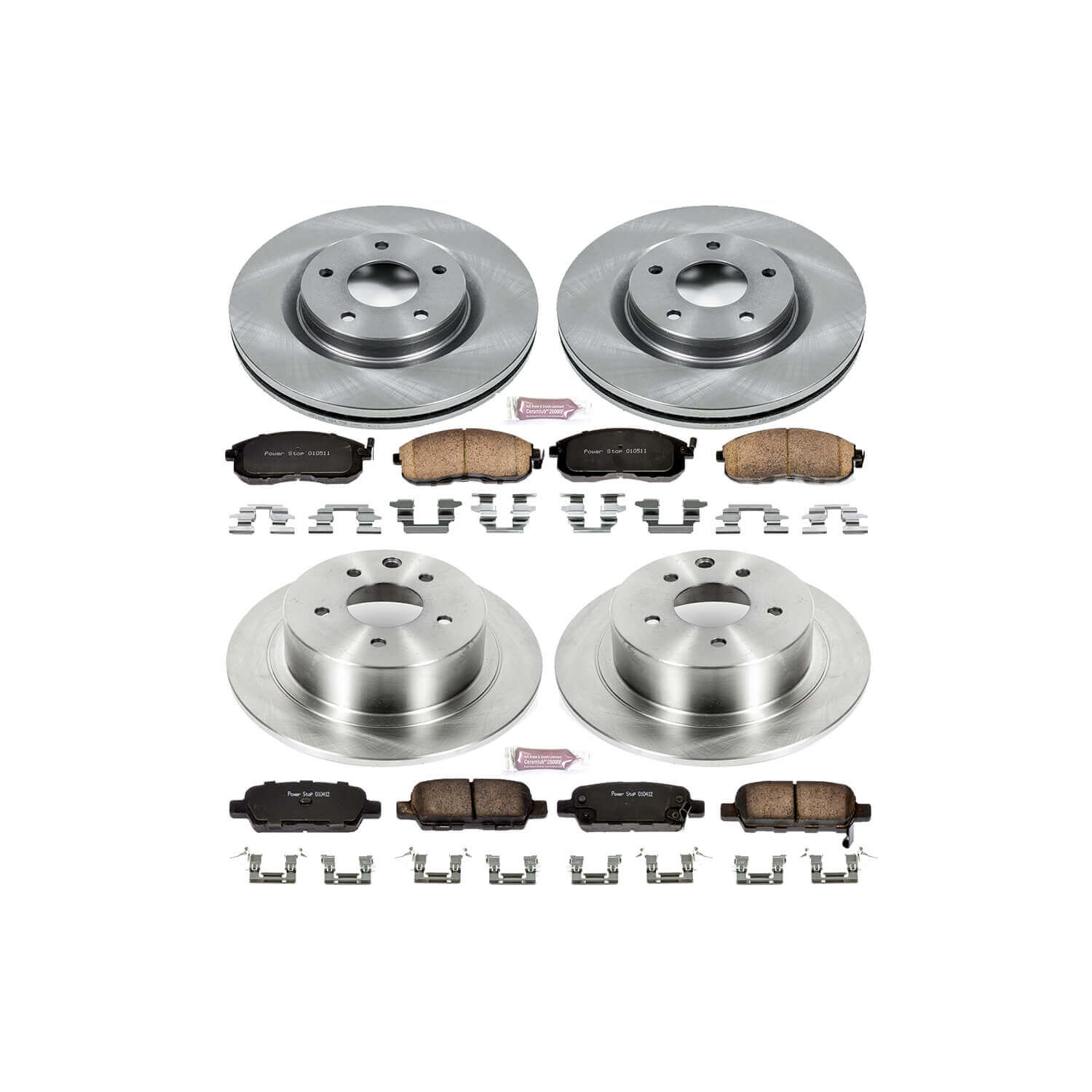 Power Stop KOE6095 Autospecialty - 1-Click Daily Driver Brake Kits (Front And Rear) for 2017-2018 Nissan Sentra product image