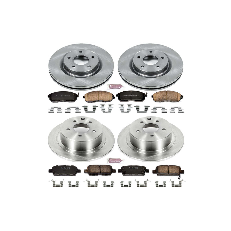 Power Stop KOE6095 Autospecialty - 1-Click Daily Driver Brake Kits (Front And Rear) for 2017-2018 Nissan Sentra product image