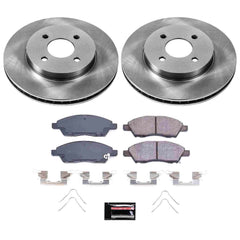 Power Stop KOE6096 Autospecialty 1-Click Daily Driver Plain Rotor Front Brake Kit for 2012-2019 Nissan Versa product image