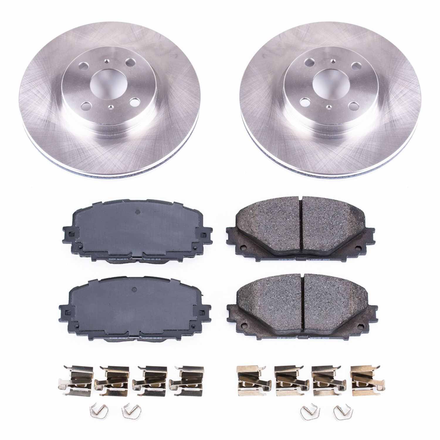 Power Stop KOE6104 Autospecialty 1-Click Daily Driver Front Brake Kit for 2012-2018 Toyota Yaris Rear Disc product image