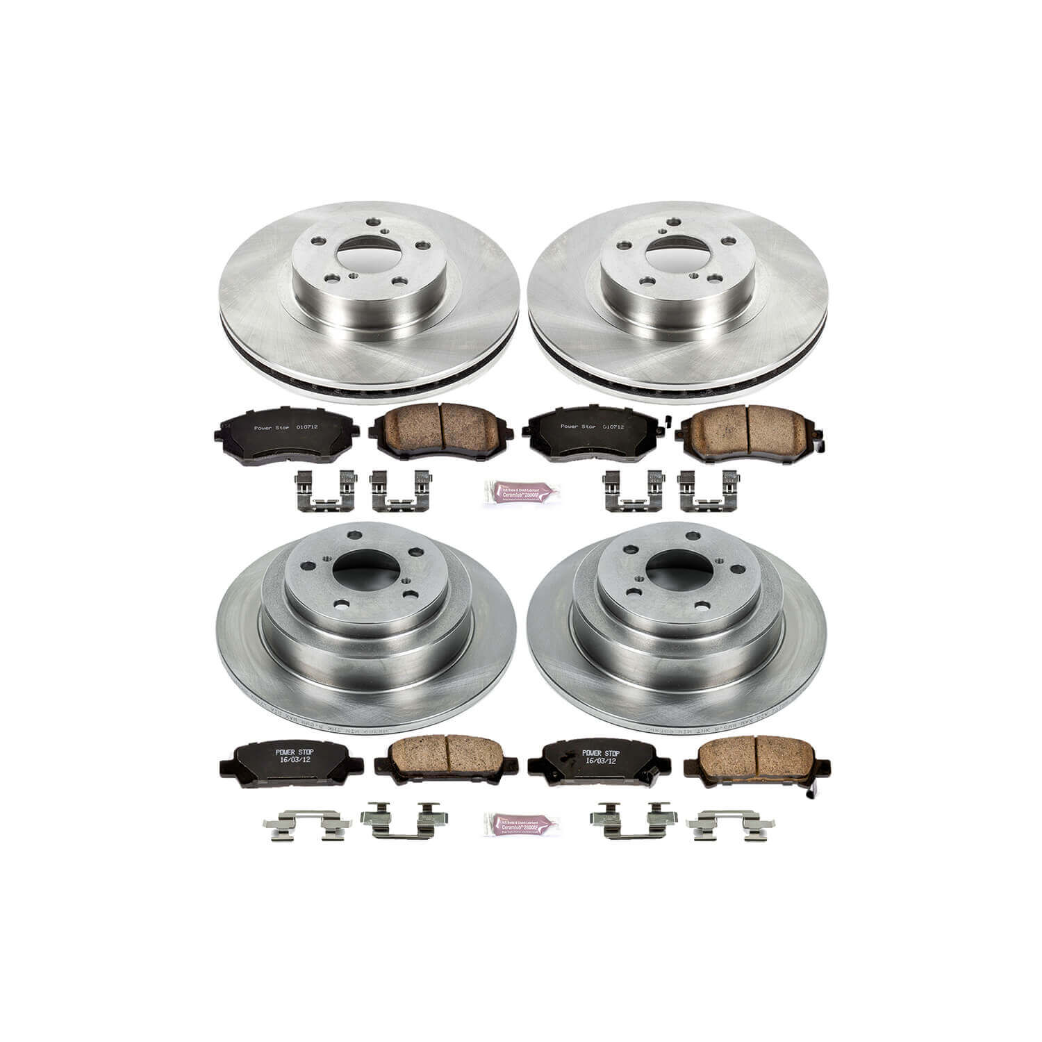 Power Stop KOE6109 Autospecialty - 1-Click Daily Driver Brake Kits (Front And Rear) for 2002-2003 Subaru Impreza product image