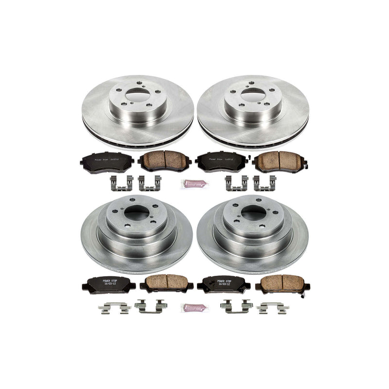 Power Stop KOE6109 Autospecialty - 1-Click Daily Driver Brake Kits (Front And Rear) for 2002-2003 Subaru Impreza product image