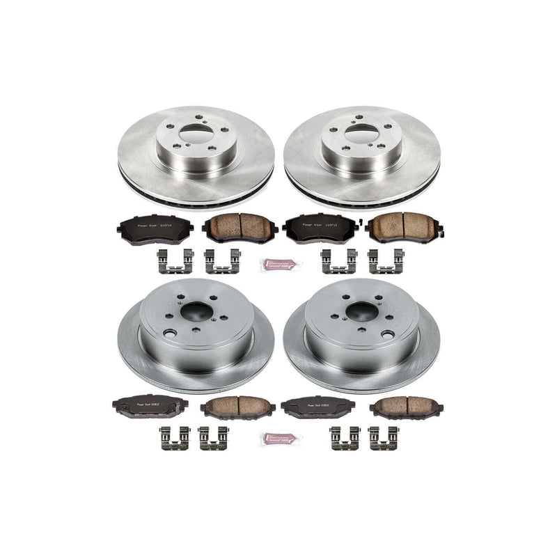 Power Stop KOE6110 Autospecialty - 1-Click Daily Driver Brake Kits (Front And Rear) for 2008-2010 Subaru Impreza product image