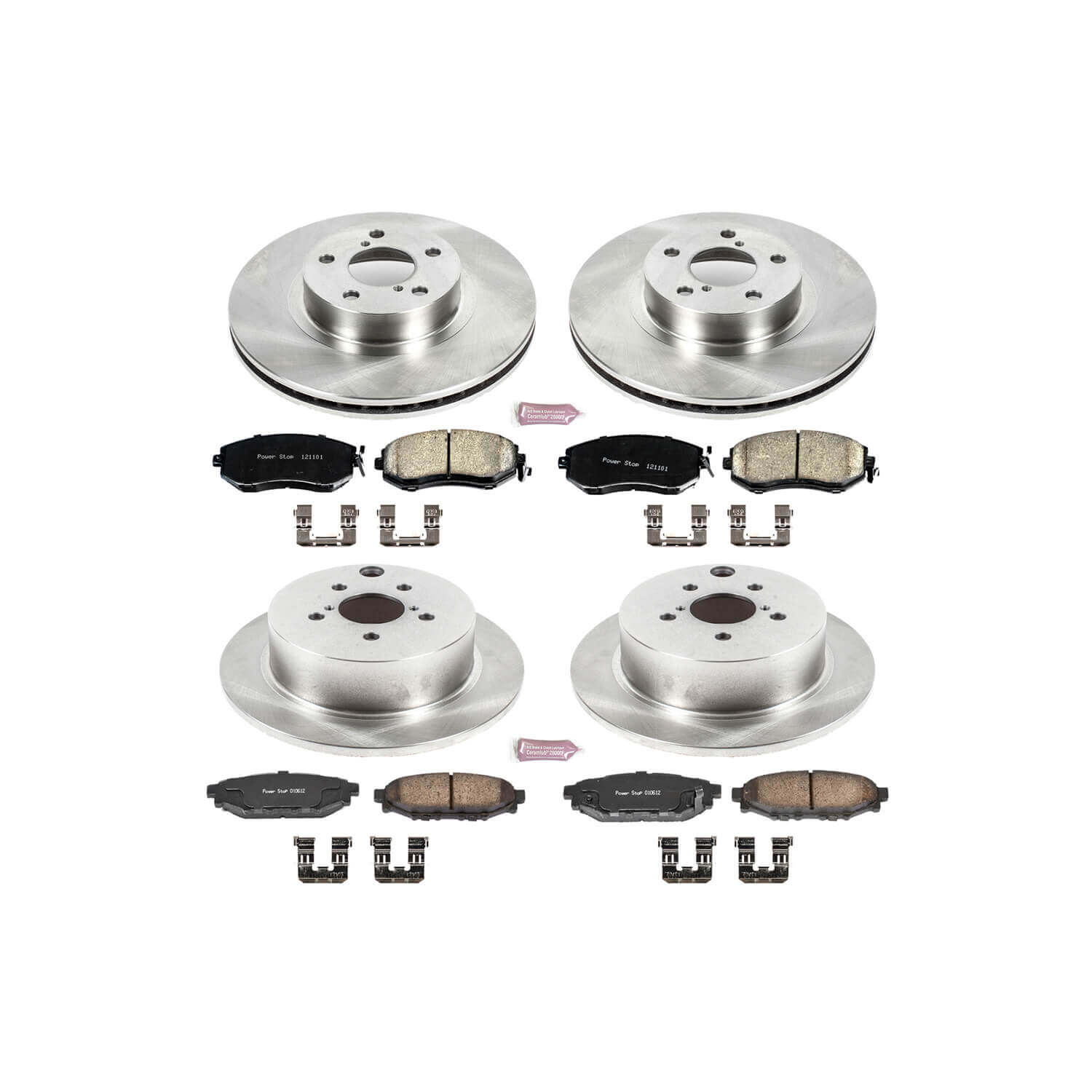 Power Stop KOE6113 Autospecialty - 1-Click Daily Driver Brake Kits (Front And Rear) for 2012-2016 Subaru Impreza product image