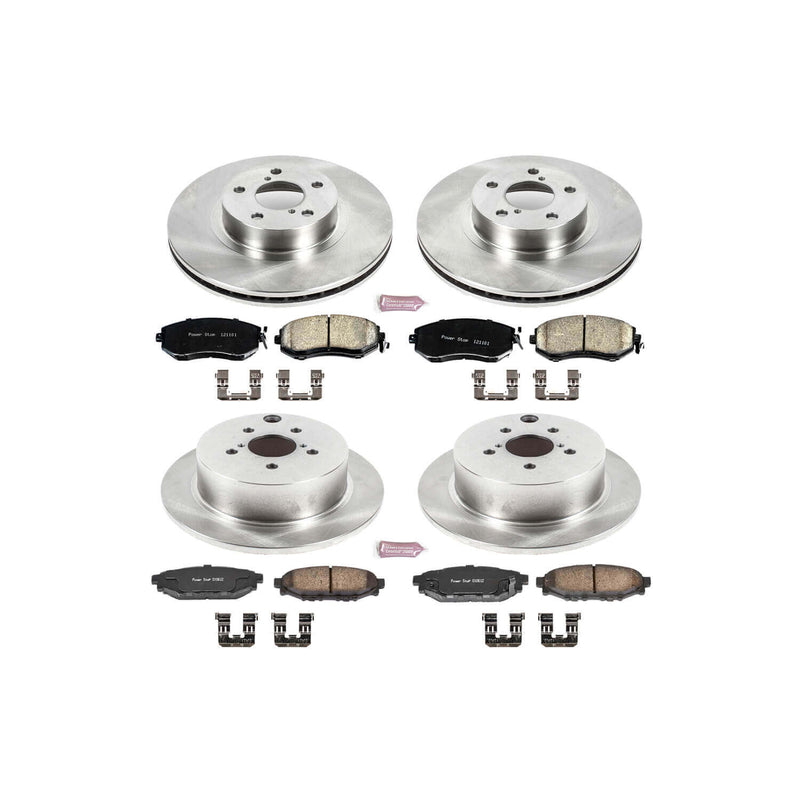 Power Stop KOE6113 Autospecialty - 1-Click Daily Driver Brake Kits (Front And Rear) for 2012-2016 Subaru Impreza product image