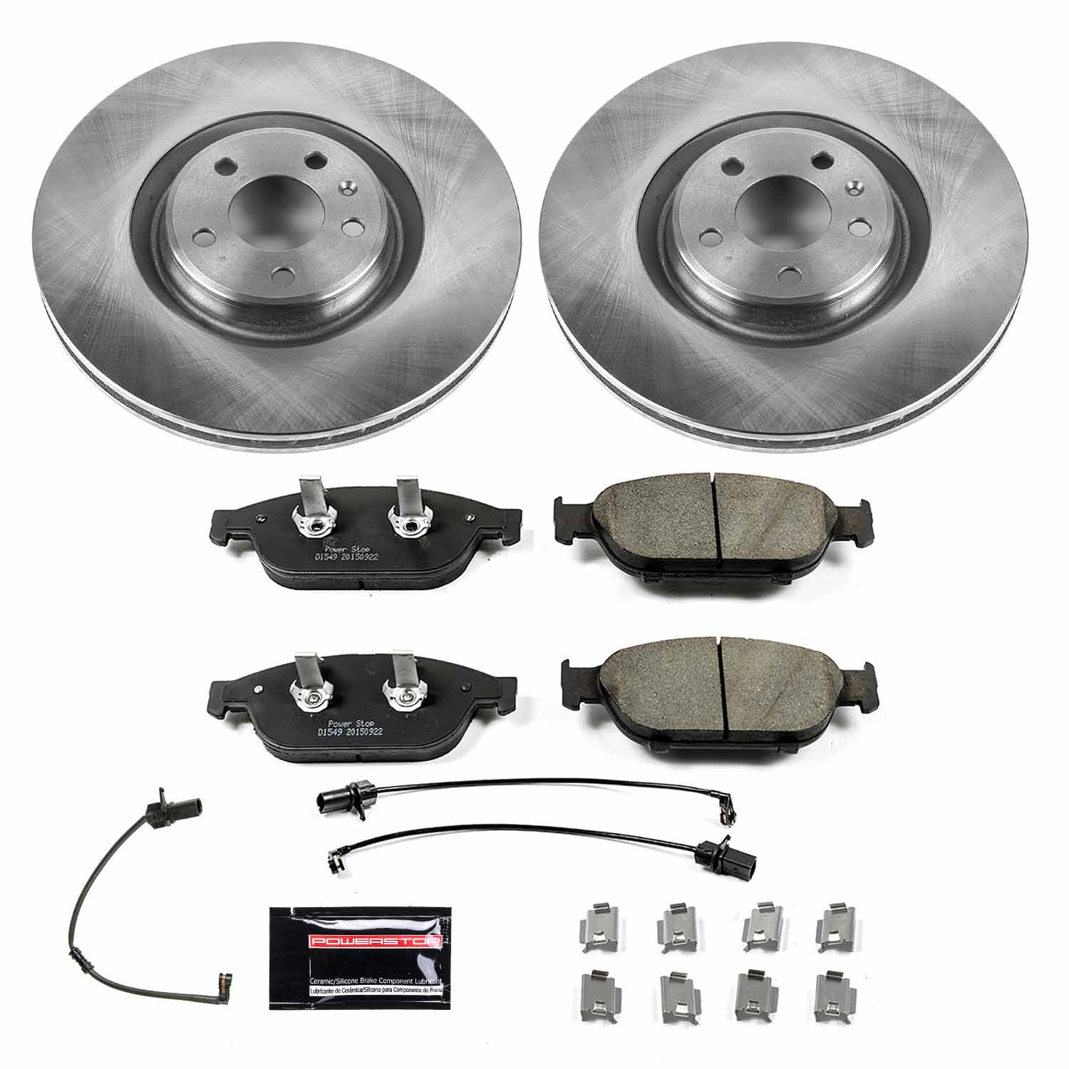 Power Stop KOE6129 Autospecialty 1-Click Daily Driver Plain Rotor Front Brake Kit for 2012-2018 Audi A6 product image