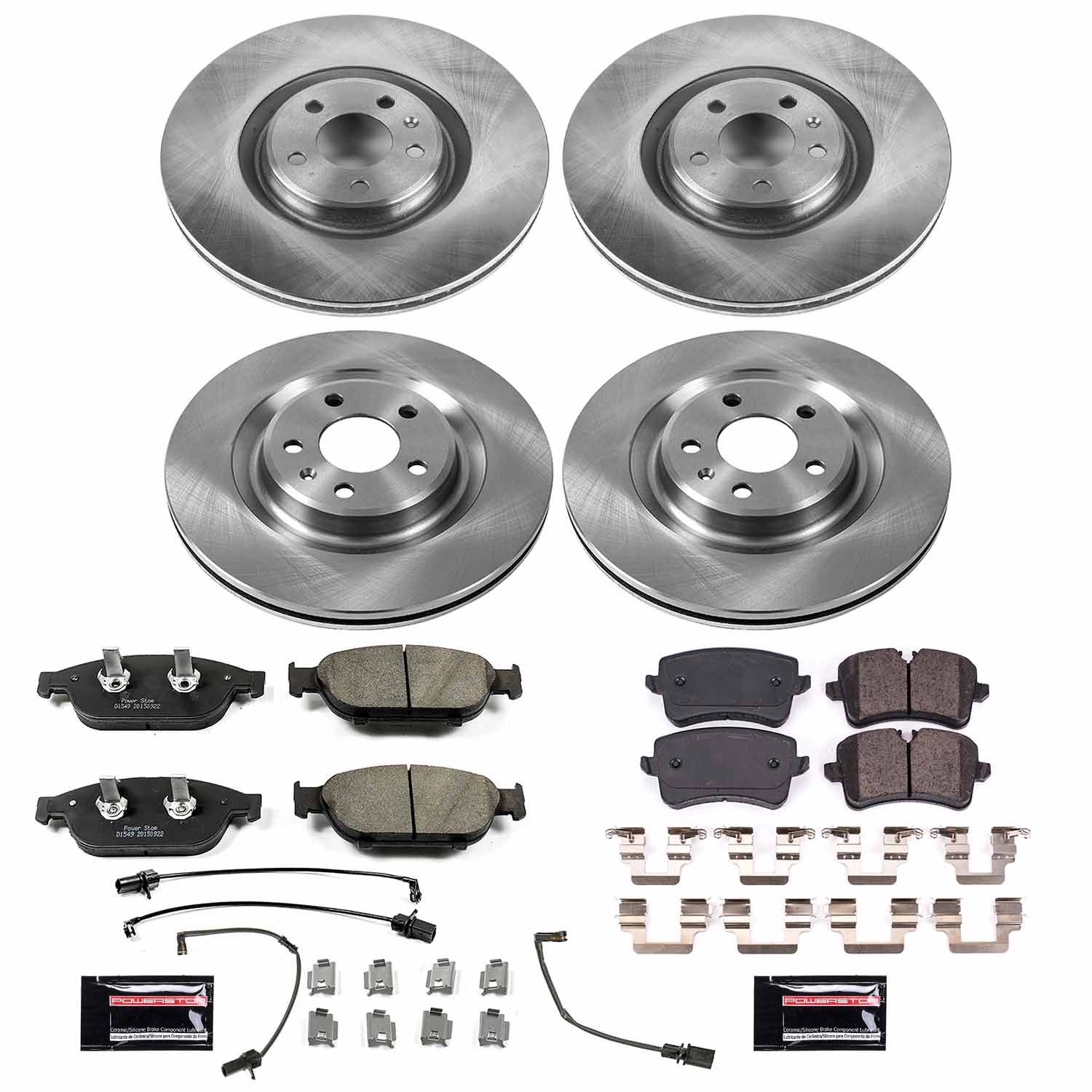 Power Stop KOE6130 Autospecialty 1-Click Daily Driver Front And Rear Brake Kit for 2012-2018 Audi A6 product image