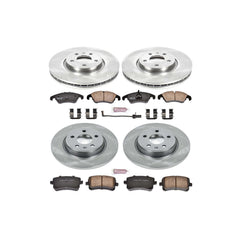 Power Stop KOE6134 Autospecialty - 1-Click Daily Driver Brake Kits (Front And Rear) for 2011-2017 Audi A4 product image