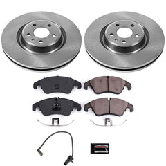 Power Stop KOE6140 Autospecialty 1-Click Daily Driver Plain Rotor Front Brake Kit for 2012-2017 Audi A6 product image