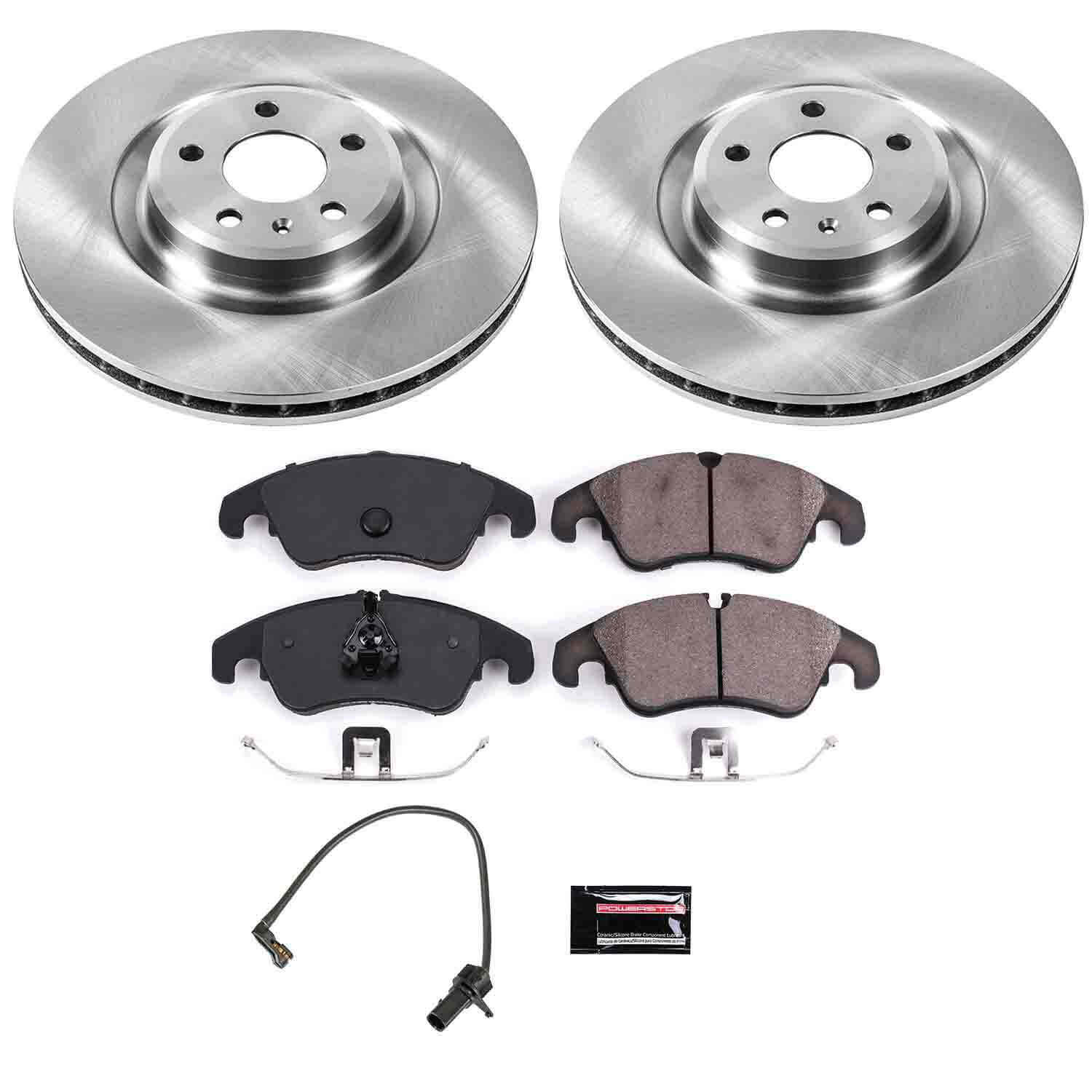 Power Stop KOE6154 Autospecialty 1-Click Daily Driver Plain Rotor Front Brake Kit for 2008-2011 Audi S4 product image