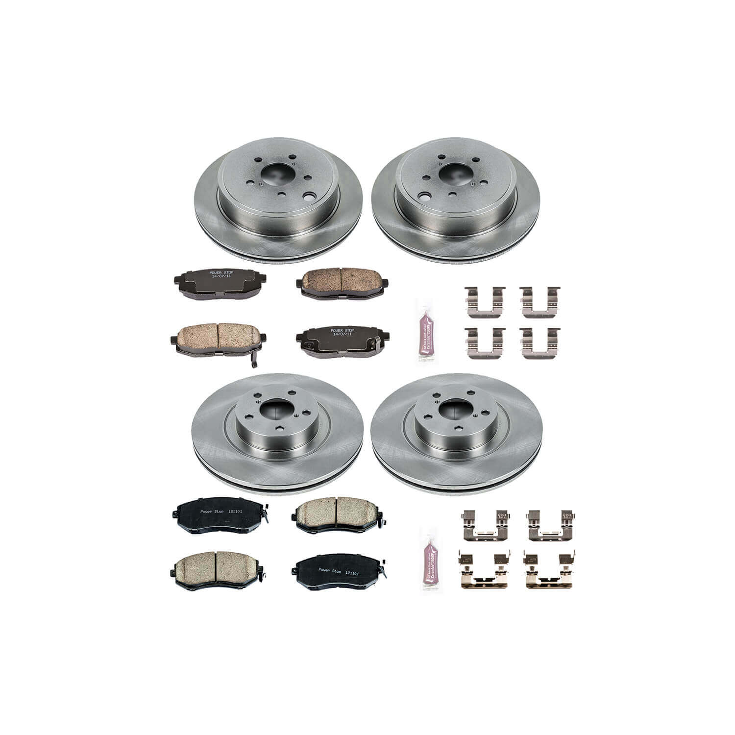 Power Stop KOE6164 Autospecialty - 1-Click Daily Driver Brake Kits (Front And Rear) for 2013-2024 Scion Fr-S product image