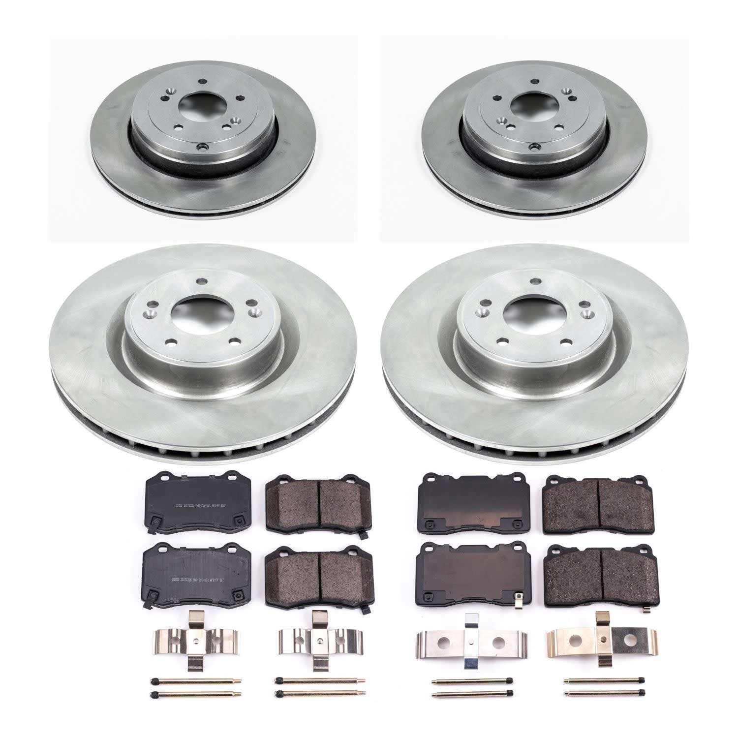 Power Stop KOE6167 Autospecialty - 1-Click Daily Driver Brake Kits (Front And Rear) for 2010-2016 Hyundai Genesis Coupe product image