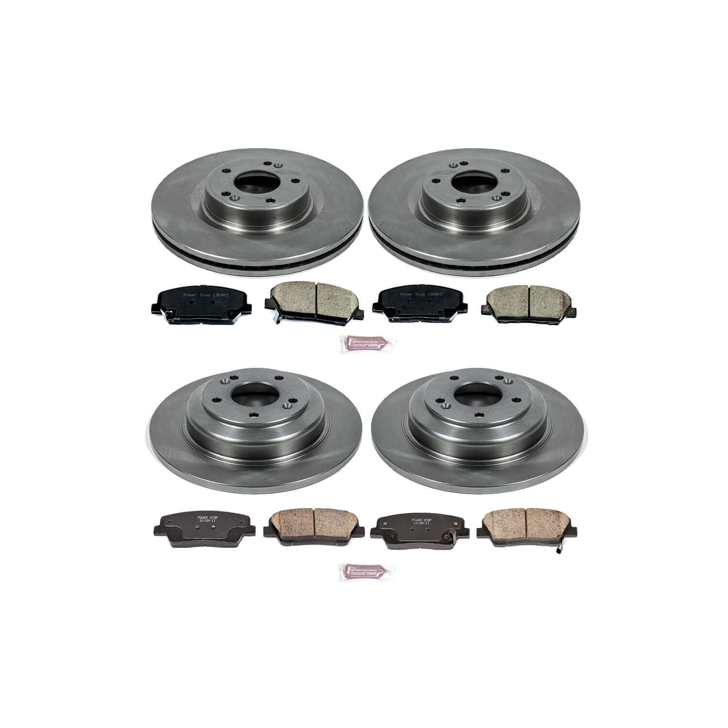 Power Stop KOE6170 Autospecialty - 1-Click Daily Driver Brake Kits (Front And Rear) for 2010-2016 Hyundai Genesis Coupe product image