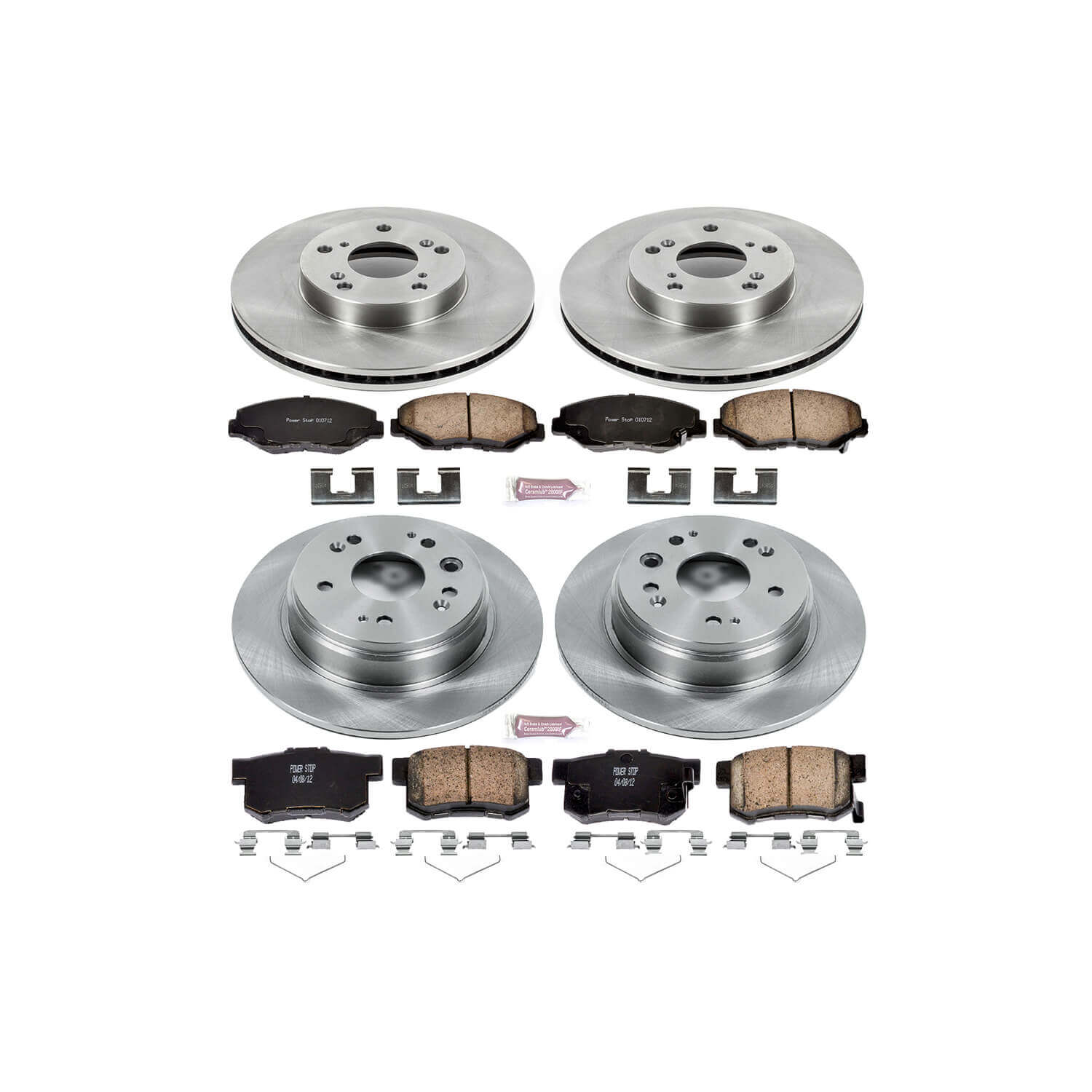 Power Stop KOE6171 Autospecialty - 1-Click Daily Driver Brake Kits (Front And Rear) for 2002-2004 Honda CR-V product image