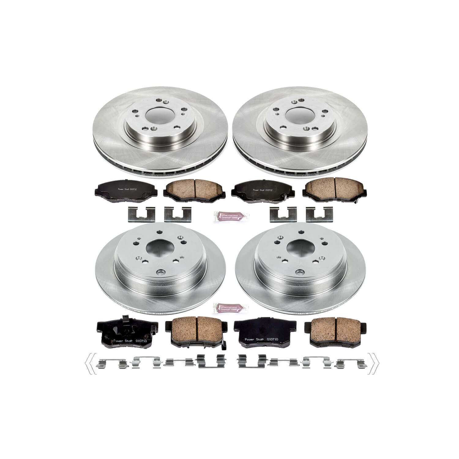 Power Stop KOE6173 Autospecialty - 1-Click Daily Driver Brake Kits (Front And Rear) for 2005-2006 Honda CR-V product image