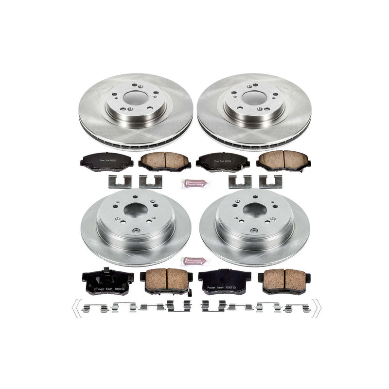 Power Stop KOE6173 Autospecialty - 1-Click Daily Driver Brake Kits (Front And Rear) for 2005-2006 Honda CR-V product image