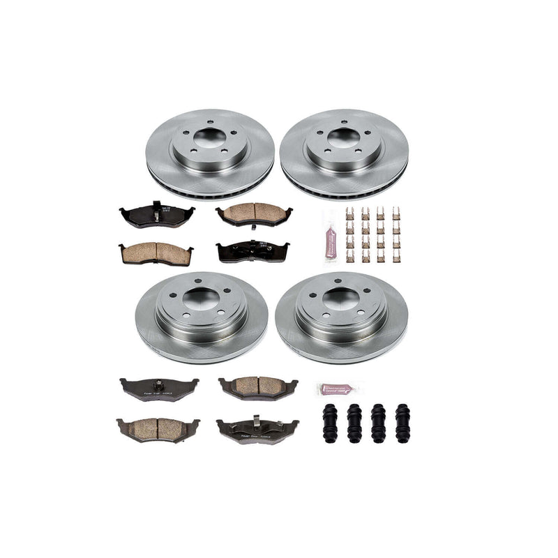 Power Stop KOE6177 Autospecialty - 1-Click Daily Driver Brake Kits (Front And Rear) for 1998-2004 Chrysler Concorde product image
