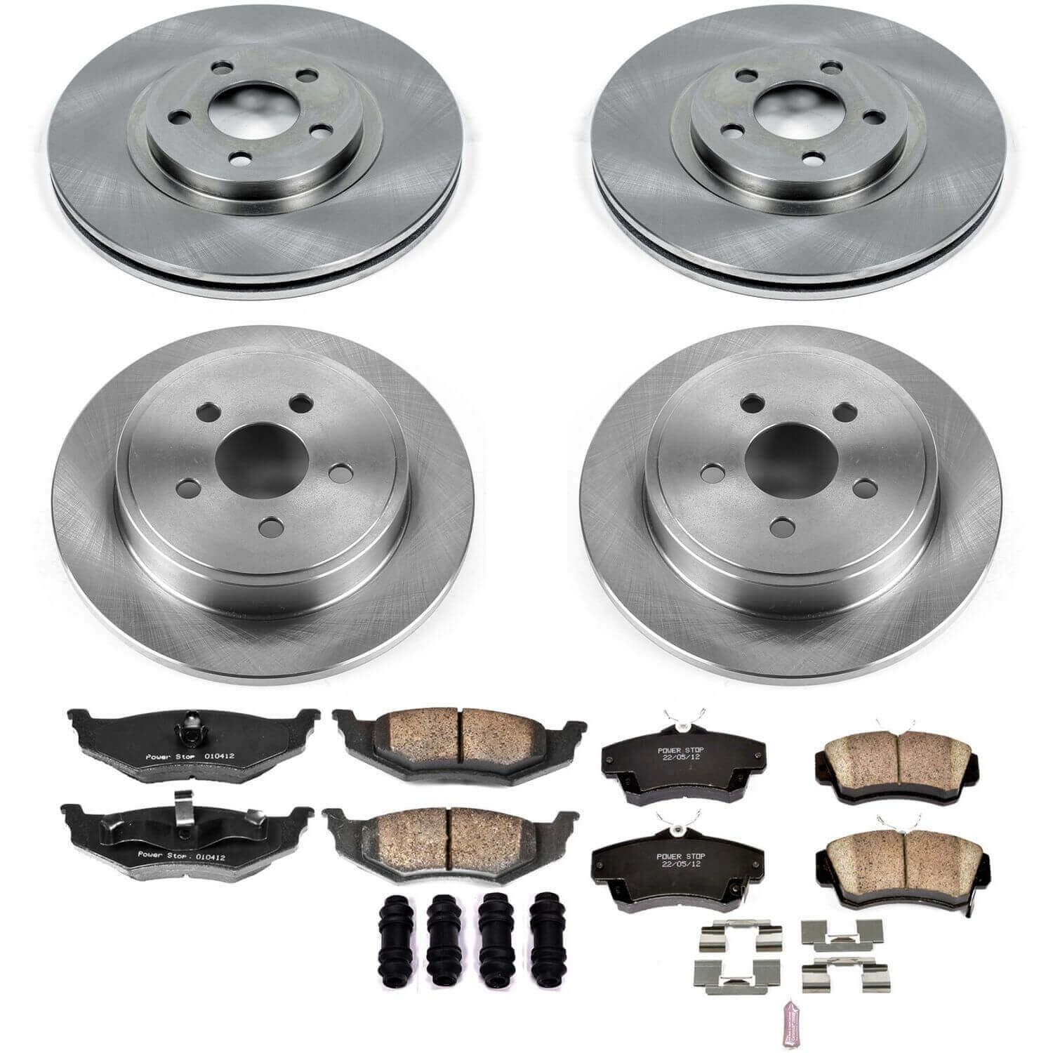 Power Stop KOE6180 Autospecialty - 1-Click Daily Driver Brake Kits (Front And Rear) for 2010 Chrysler PT Cruiser product image
