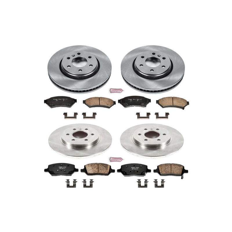 Power Stop KOE6185 Autospecialty - 1-Click Daily Driver Brake Kits (Front And Rear) for 2006 Buick Terraza product image