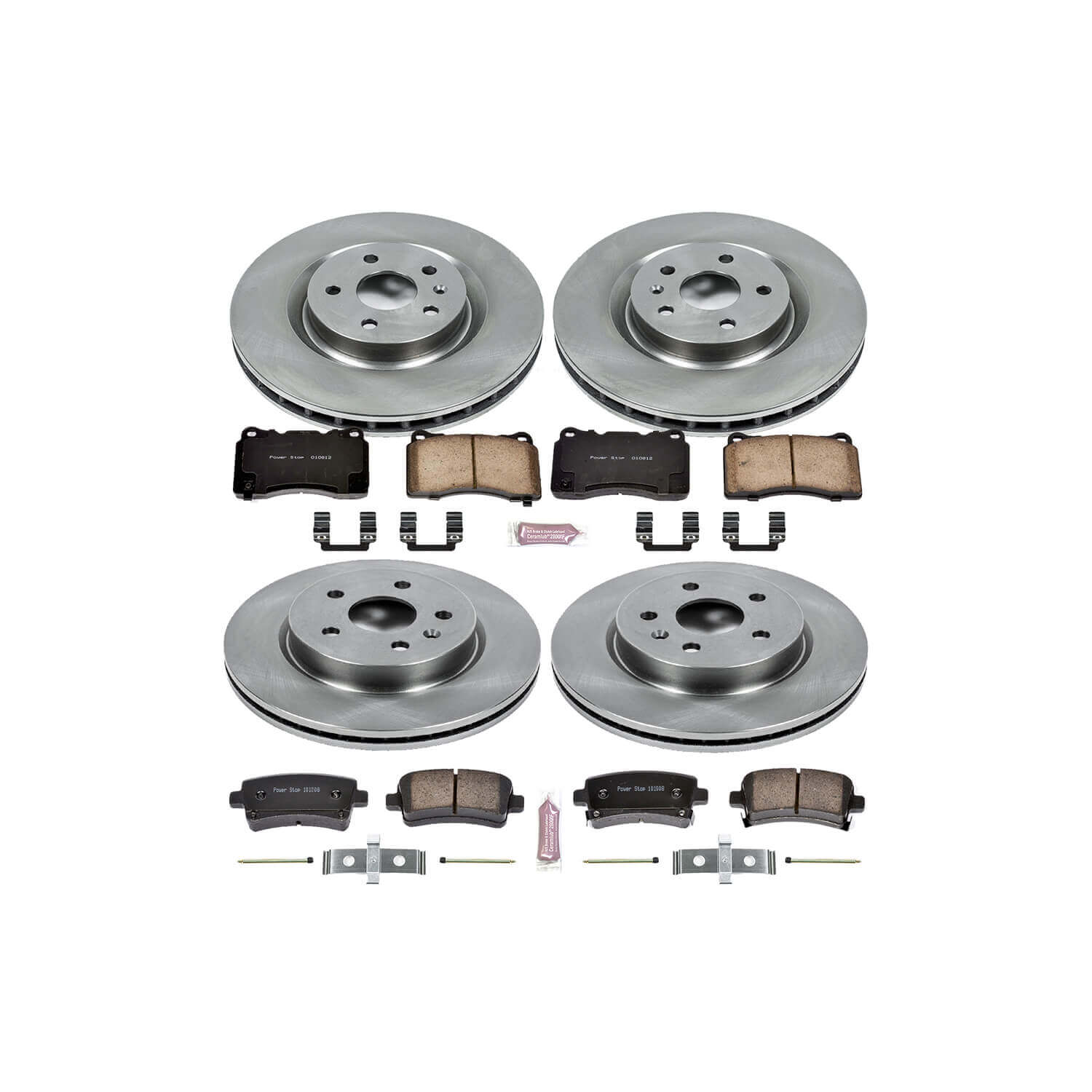 Power Stop KOE6188 Autospecialty - 1-Click Daily Driver Brake Kits (Front And Rear) for 2012-2013 Buick Regal product image