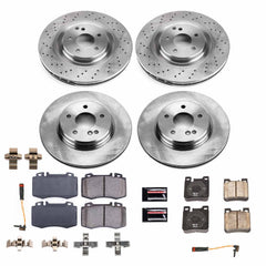 Power Stop KOE6204 Autospecialty 1-Click Daily Driver Front And Rear Brake Kit for 2002-2004 Mercedes-Benz C32 AMG product image