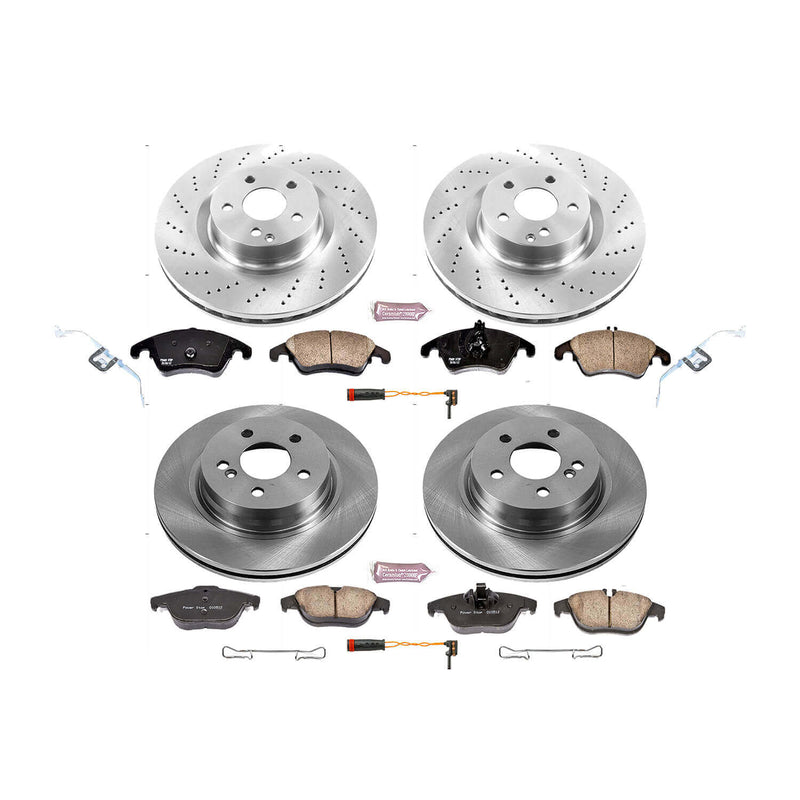 Power Stop KOE6206 Autospecialty 1-Click Daily Driver Front And Rear Brake Kit for 2010-2017 Mercedes-Benz C250 product image