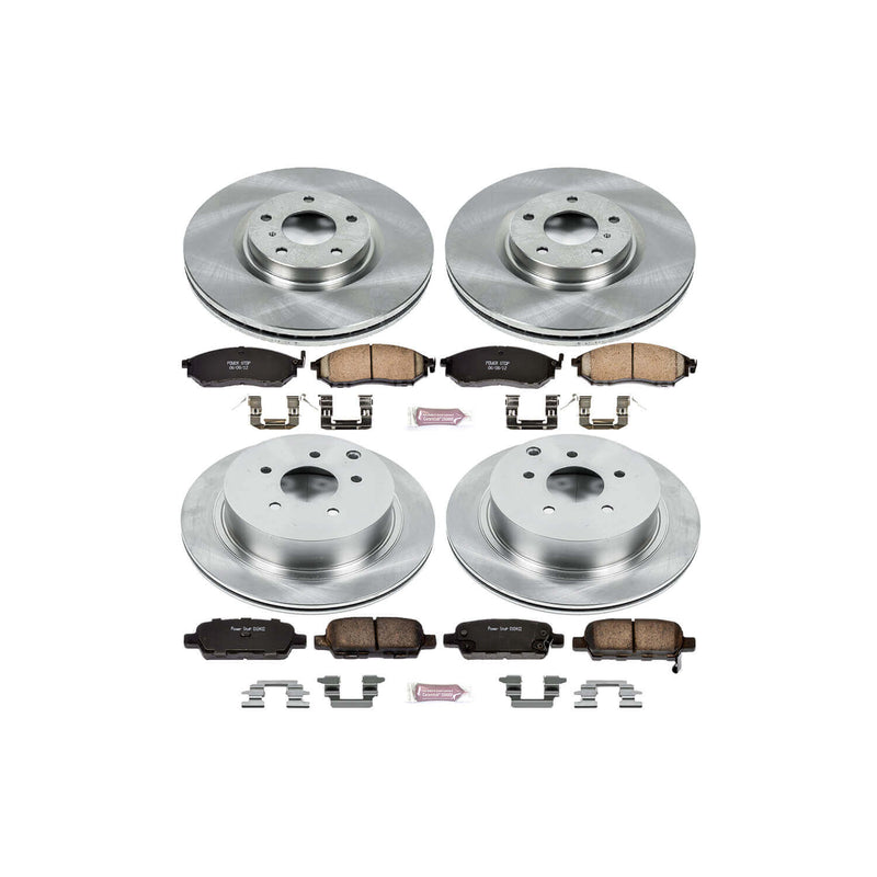 Power Stop KOE6237 Autospecialty - 1-Click Daily Driver Brake Kits (Front And Rear) for 2011-2013 Infiniti M35H product image