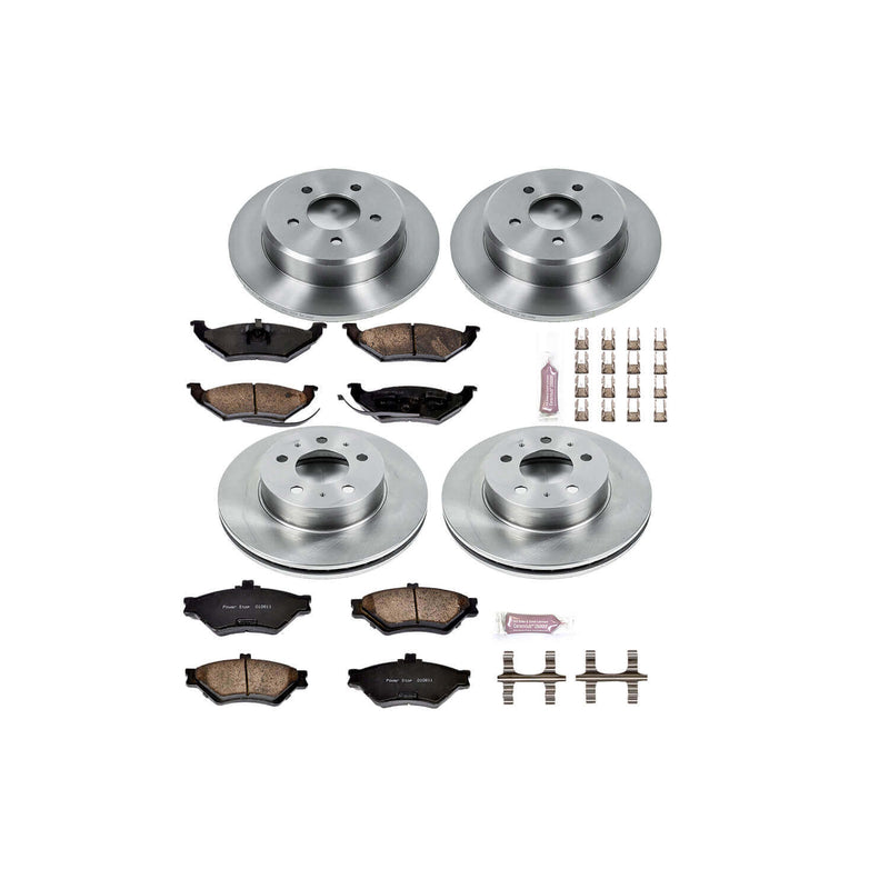 Power Stop KOE6256 Autospecialty - 1-Click Daily Driver Brake Kits (Front And Rear) for 1995 Ford Crown Victoria product image