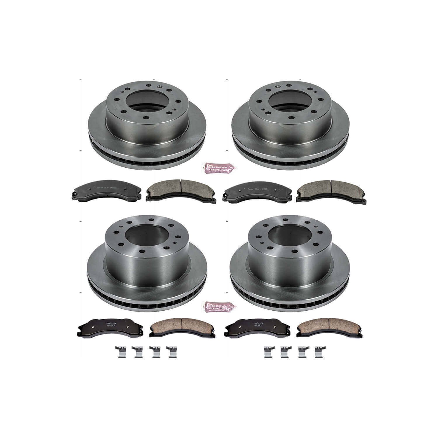 Power Stop KOE6259 Autospecialty - 1-Click Daily Driver Brake Kits (Front And Rear) for 2012-2019 Chevrolet Silverado 2500 HD product image