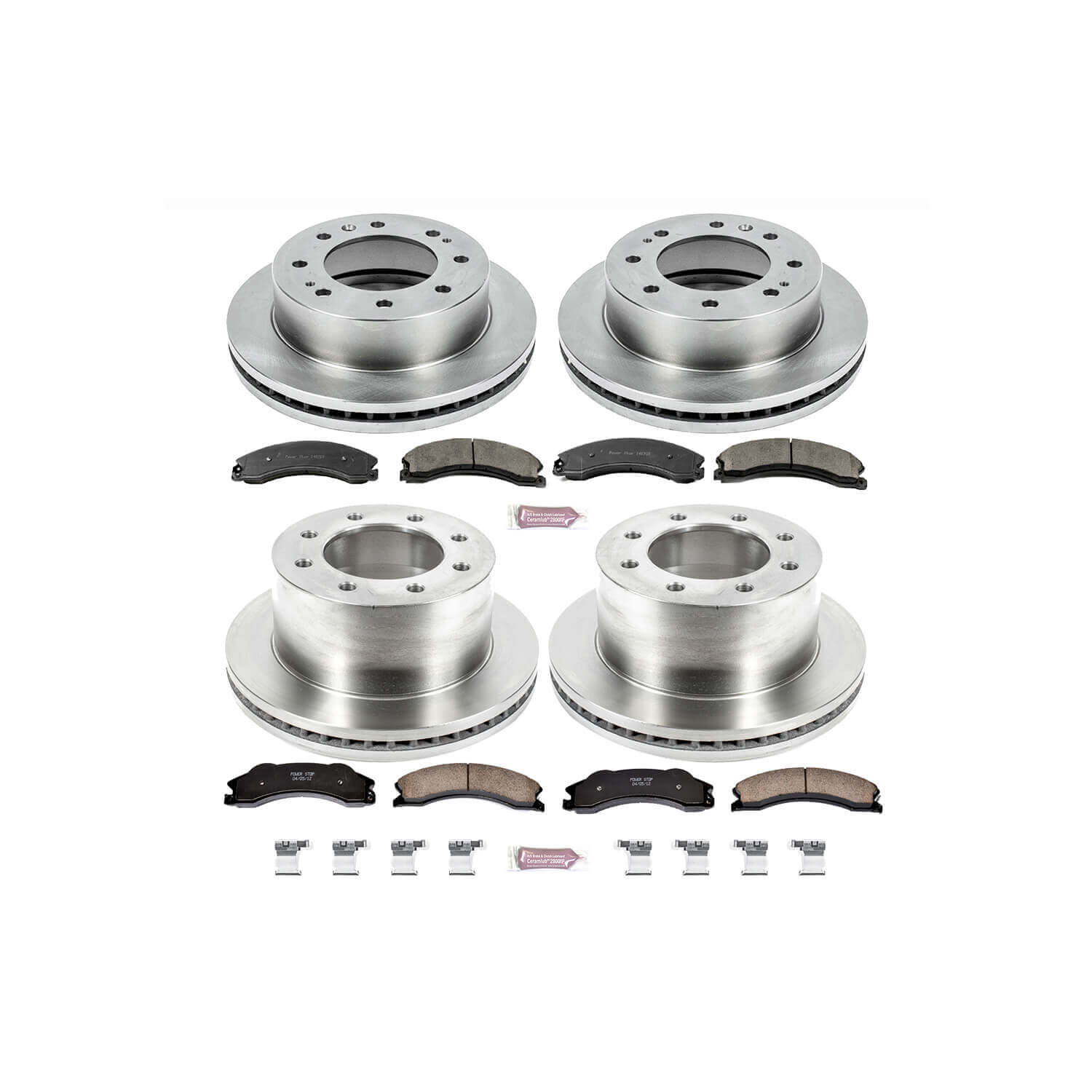 Power Stop KOE6260 Autospecialty - 1-Click Daily Driver Brake Kits (Front And Rear) for 2012-2019 Chevrolet Silverado 3500 HD product image