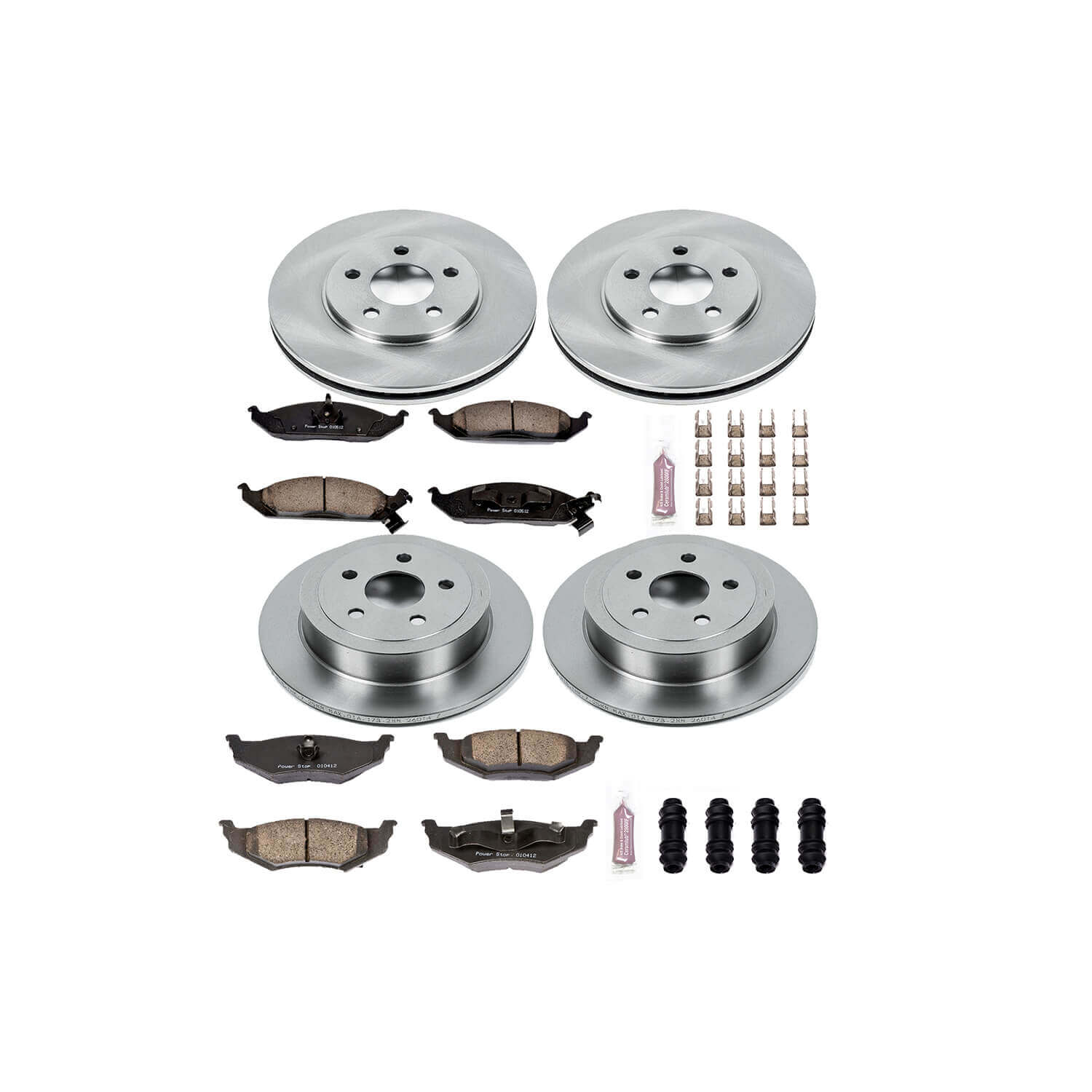 Power Stop KOE6264 Autospecialty - 1-Click Daily Driver Brake Kits (Front And Rear) for 1995-2000 Chrysler Cirrus product image
