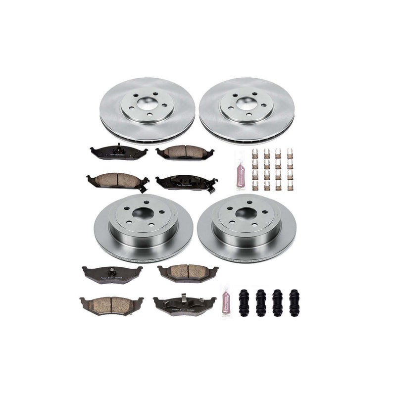 Power Stop KOE6265 Autospecialty - 1-Click Daily Driver Brake Kits (Front And Rear) for 1995-2000 Chrysler Cirrus product image