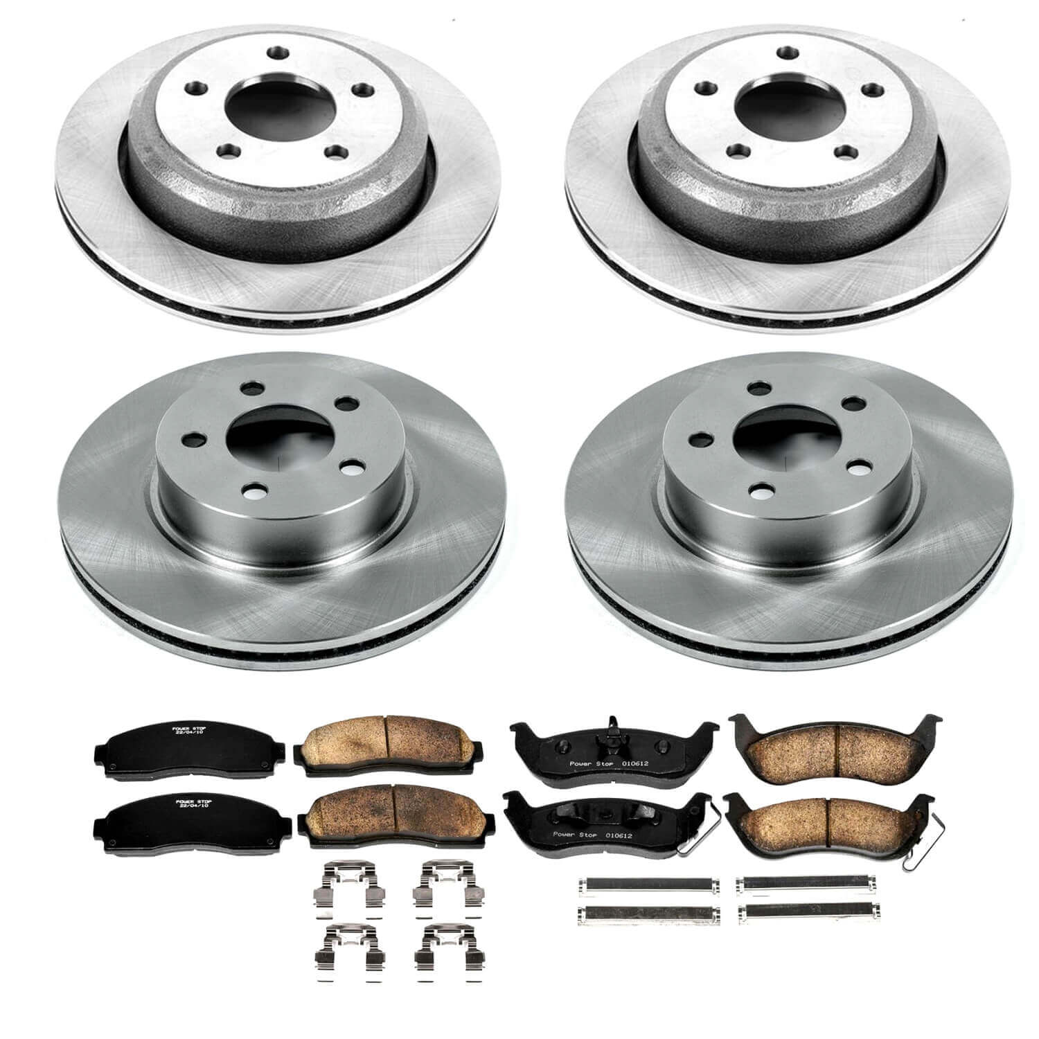 Power Stop KOE6273 Autospecialty - 1-Click Daily Driver Brake Kits (Front And Rear) for 2010-2011 Ford Ranger product image