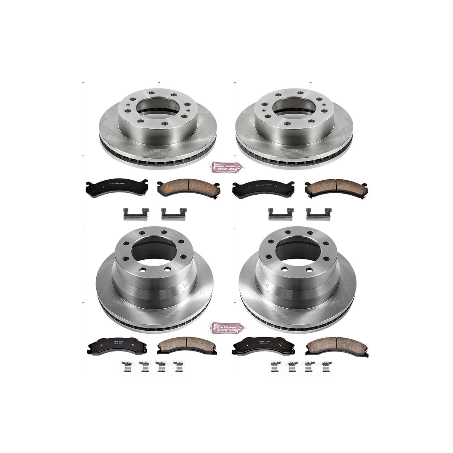 Power Stop KOE6274 Autospecialty 1-Click Daily Driver Front And Rear Brake Kit for 2009-2020 Chevrolet Express 3500 product image