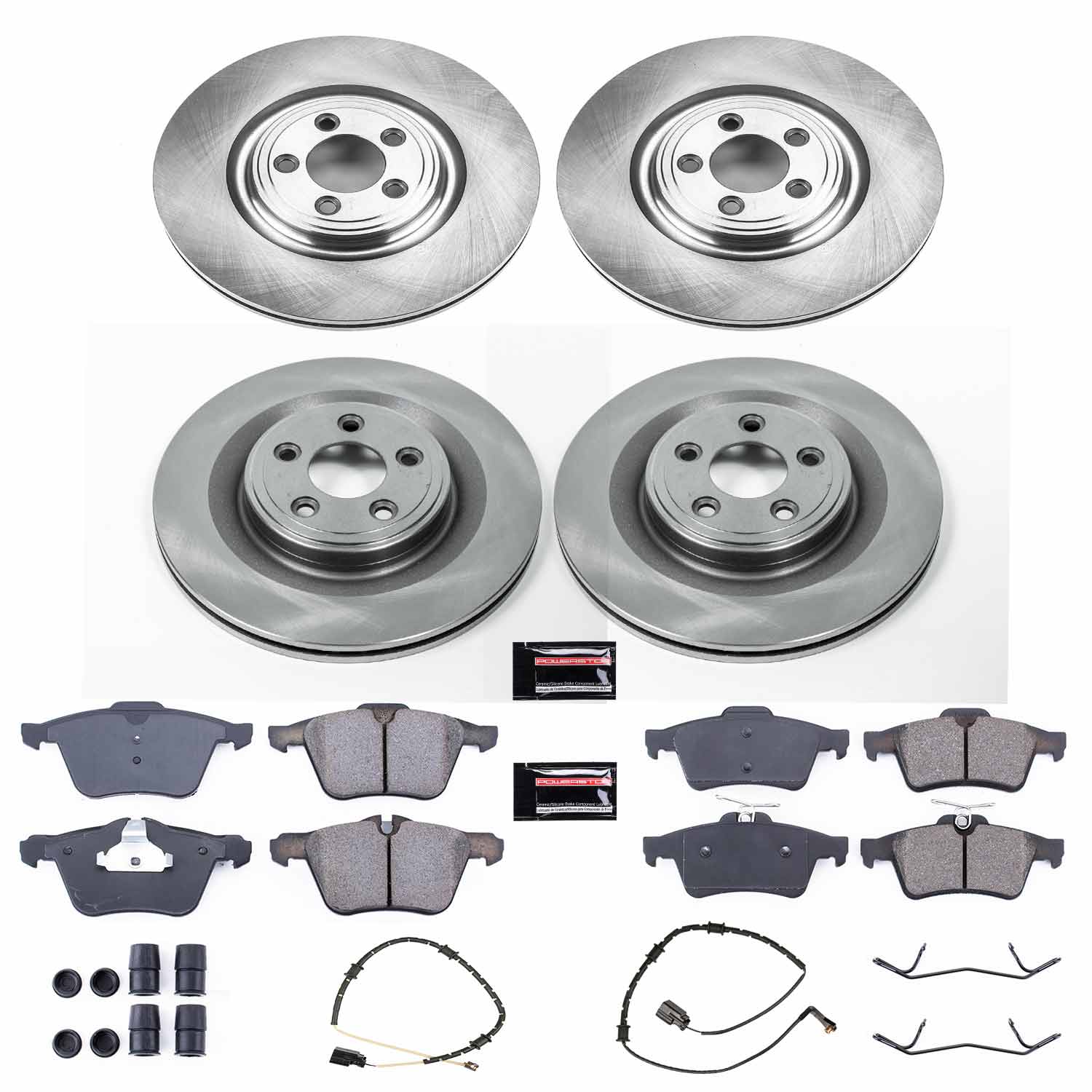 Power Stop KOE6283 Autospecialty 1-Click Daily Driver Front And Rear Brake Kit for 2010-2015 Jaguar Xf product image