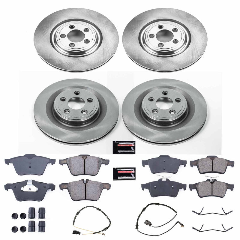 Power Stop KOE6283 Autospecialty 1-Click Daily Driver Front And Rear Brake Kit for 2010-2015 Jaguar Xf product image