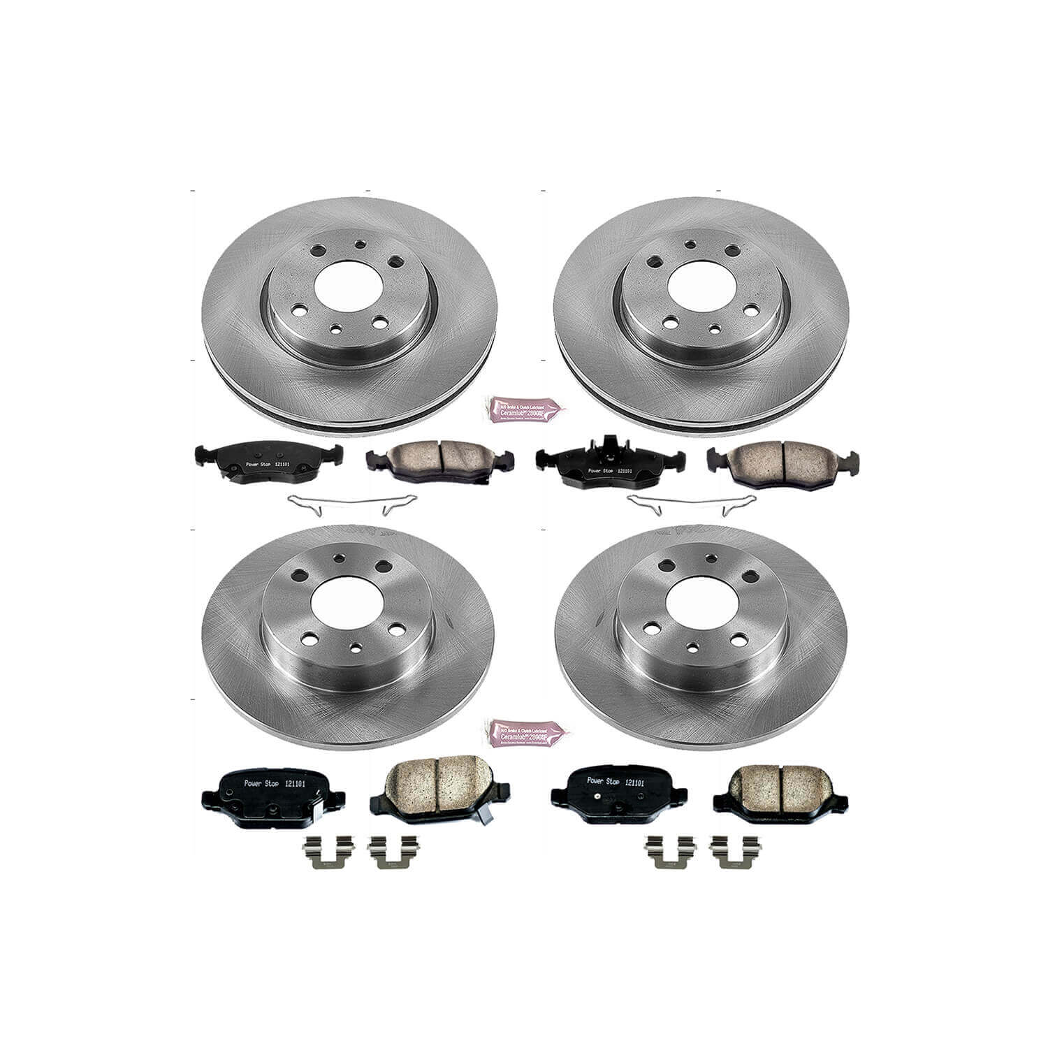 Power Stop KOE6291 Autospecialty 1-Click Daily Driver Front And Rear Brake Kit for 2012-2017 Fiat 500 product image
