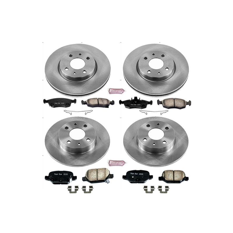 Power Stop KOE6291 Autospecialty 1-Click Daily Driver Front And Rear Brake Kit for 2012-2017 Fiat 500 product image