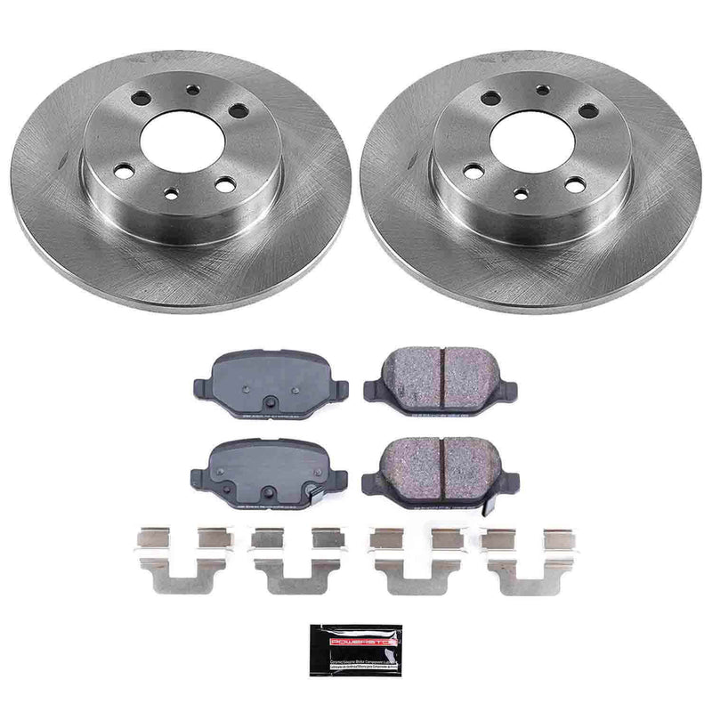 Power Stop KOE6292 Autospecialty 1-Click Daily Driver Plain Rotor Rear Brake Kit for 2012-2019 Fiat 500 product image