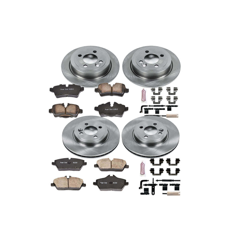 Power Stop KOE6298 Autospecialty - 1-Click Daily Driver Brake Kits (Front And Rear) for 2007-2010 MINI Cooper product image