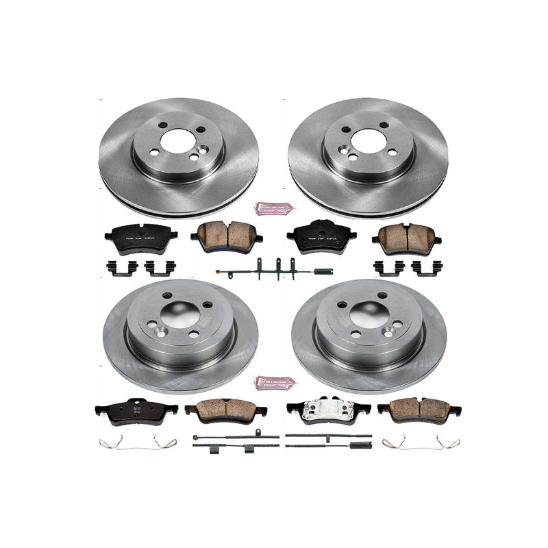 Power Stop KOE6299 Autospecialty 1-Click Daily Driver Front And Rear Brake Kit for 2007-2008 MINI Cooper product image