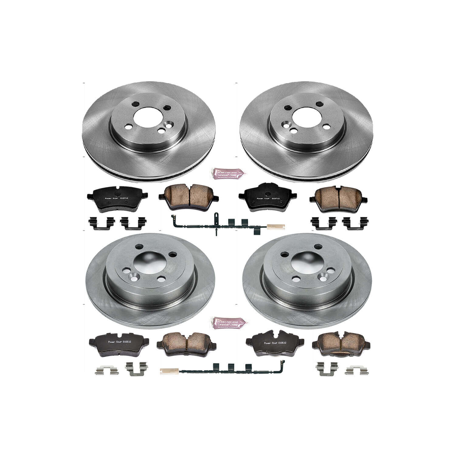Power Stop KOE6301 Autospecialty 1-Click Daily Driver Front And Rear Brake Kit for 2007-2010 MINI Cooper product image