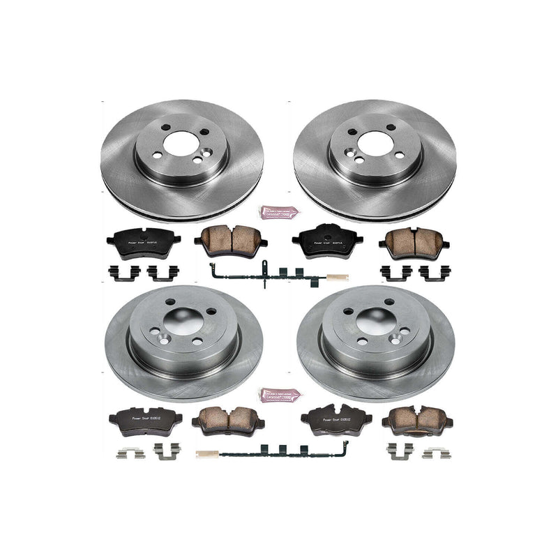 Power Stop KOE6301 Autospecialty 1-Click Daily Driver Front And Rear Brake Kit for 2007-2010 MINI Cooper product image