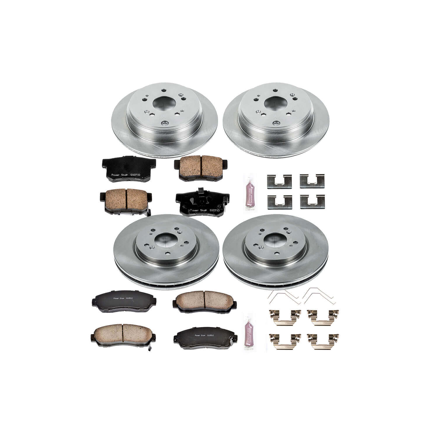 Power Stop KOE6305 Autospecialty - 1-Click Daily Driver Brake Kits (Front And Rear) for 2012-2016 Honda CR-V product image