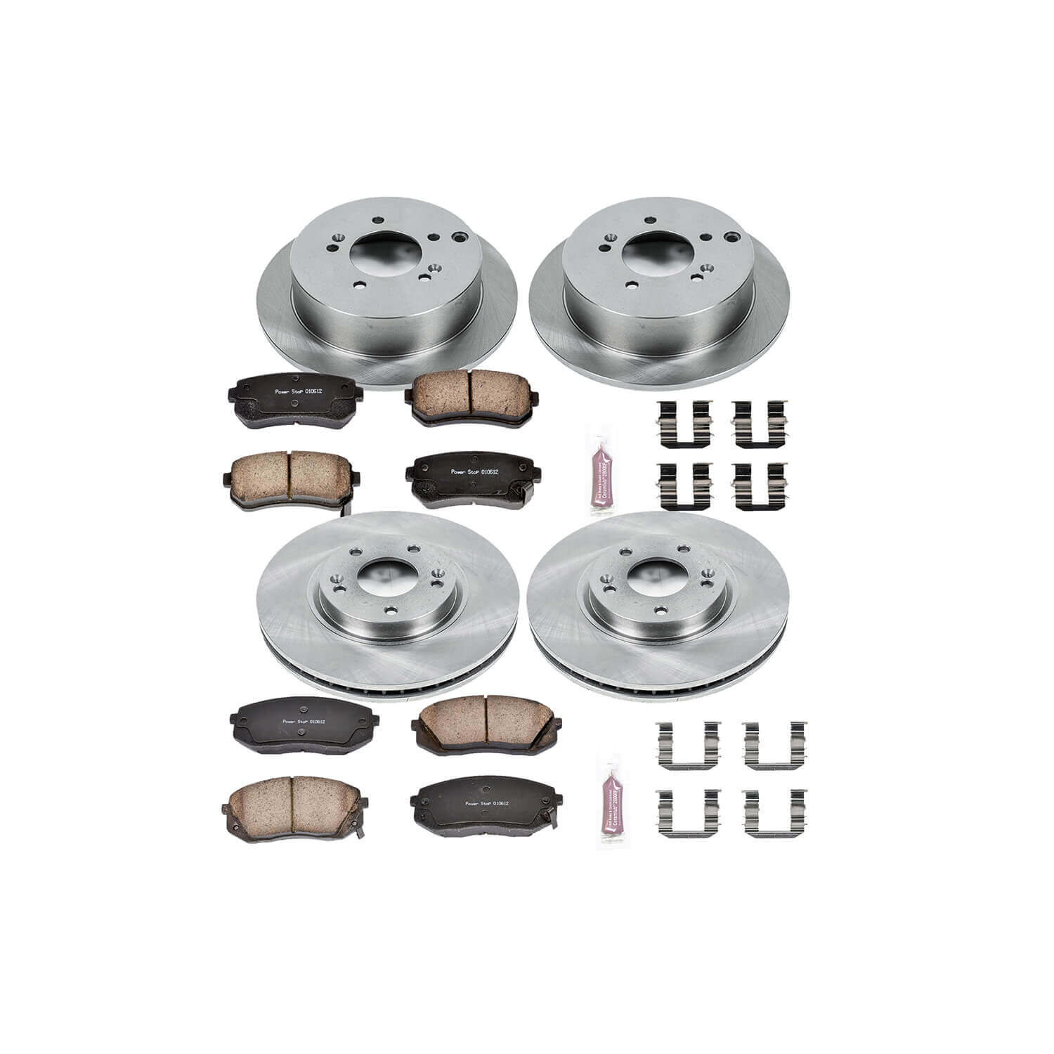 Power Stop KOE6307 Autospecialty - 1-Click Daily Driver Brake Kits (Front And Rear) for 2010-2016 Hyundai Tucson product image