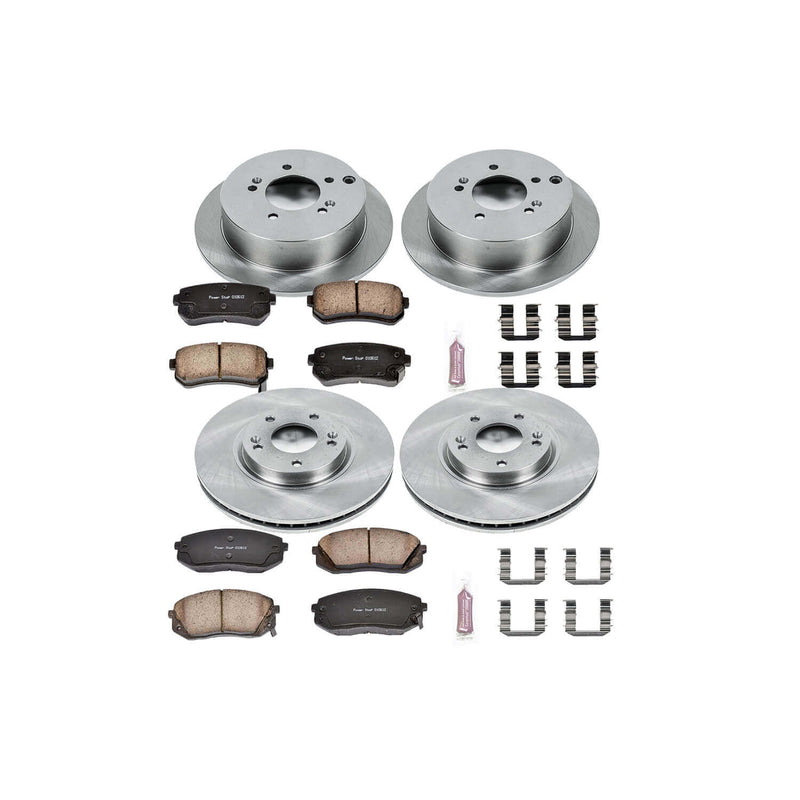 Power Stop KOE6307 Autospecialty - 1-Click Daily Driver Brake Kits (Front And Rear) for 2010-2016 Hyundai Tucson product image