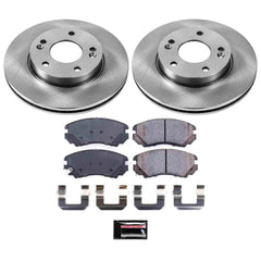 Power Stop KOE6309 Autospecialty 1-Click Daily Driver Plain Rotor Front Brake Kit for 2010-2011 Kia Soul product image
